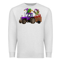 Oatmeal Heather mardi gras mask crawfish farm tractor Premium Sweatshirt - RanaPortraitStore