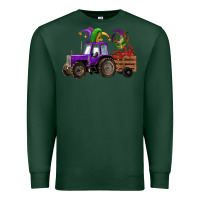 Sports Green mardi gras mask crawfish farm tractor Premium Sweatshirt - RanaPortraitStore