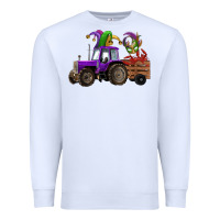 White mardi gras mask crawfish farm tractor Premium Sweatshirt - RanaPortraitStore