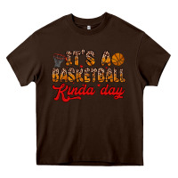 Chocolate Brown it s a basketball kinda day Heavy Core Tee - Zillion Design Studio
