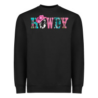 Black valentines day howdy and heart gift Heavyweight Sweatshirt - AdoDesignShop