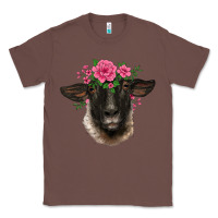 Chestnut suffolk ewe sheep with floral headdress Classic Tee - BarkalooDesign