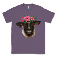 Lavender suffolk ewe sheep with floral headdress Classic Tee - BarkalooDesign