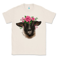 Natural suffolk ewe sheep with floral headdress Classic Tee - BarkalooDesign