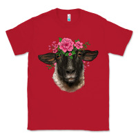 Red suffolk ewe sheep with floral headdress Classic Tee - BarkalooDesign