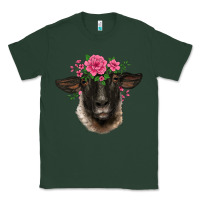 Sports Green suffolk ewe sheep with floral headdress Classic Tee - BarkalooDesign