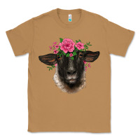 Toasted Coconut suffolk ewe sheep with floral headdress Classic Tee - BarkalooDesign
