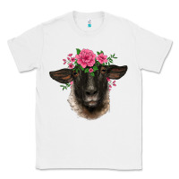 White suffolk ewe sheep with floral headdress Classic Tee - BarkalooDesign