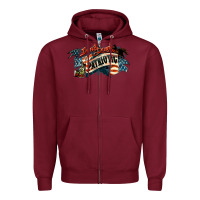 Burgundy patriotic drunk america Zipper Hoodie - NancyCooperArtShop