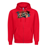 Red patriotic drunk america Zipper Hoodie - NancyCooperArtShop