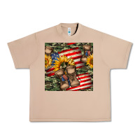 Burro usa flag with army boot seamless pattern Urban Heavy Tee - BundleAndBundleShop