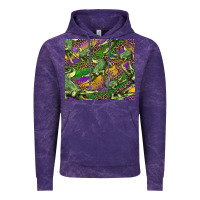 Cloud Purple mardi gras Louisiana crocodile leopard Vintage Hoodie - RanaPortraitStore
