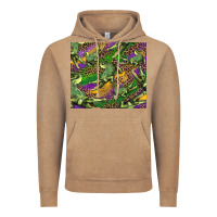 Vintage Coffee mardi gras Louisiana crocodile leopard Vintage Hoodie - RanaPortraitStore