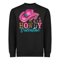 Black valentines day cowgirl hat and howdy Heavyweight Sweatshirt - AdoDesignShop