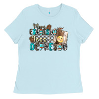 Baby Blue more espresso less depresso Ladies Tee - Zillion Design Studio