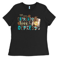 Black more espresso less depresso Ladies Tee - Zillion Design Studio