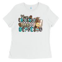 White more espresso less depresso Ladies Tee - Zillion Design Studio