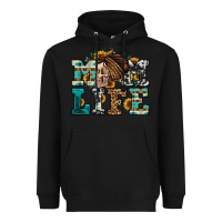 Black western momlife skull with bandana Heavyweight Hoodie - Jasminsmagicworld