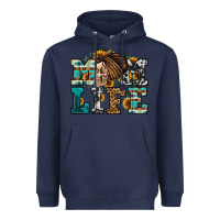 Navy western momlife skull with bandana Heavyweight Hoodie - Jasminsmagicworld