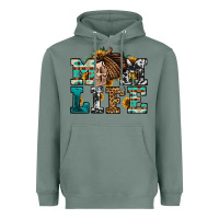 Sage western momlife skull with bandana Heavyweight Hoodie - Jasminsmagicworld