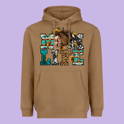 Western Momlife Skull With Bandana Heavyweight Hoodie Designed By Jasminsmagicworld