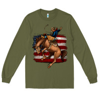 Army Green bucking bronco Long Sleeve Tee - Jasminsmagicworld