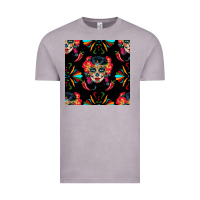 Vintage Zinc sugar skull seamless pattern Vintage Tee - BundleAndBundleShop