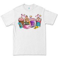 White nail art  coffee cups Premium Tee - AdoDesignShop