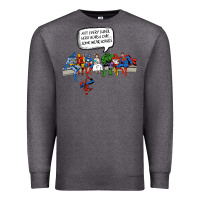 Charcoal Heather Superheros Premium Sweatshirt - Bettercallsaul