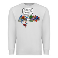 Dove Grey Superheros Premium Sweatshirt - Bettercallsaul