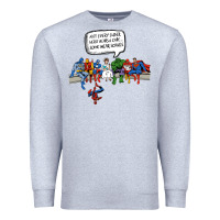 Heather Grey Superheros Premium Sweatshirt - Bettercallsaul