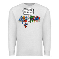 Oatmeal Heather Superheros Premium Sweatshirt - Bettercallsaul