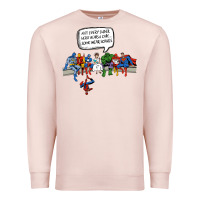 Pale Pink Superheros Premium Sweatshirt - Bettercallsaul