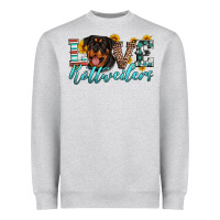 Heather Grey love rottweilers Heavyweight Sweatshirt - Artiststas