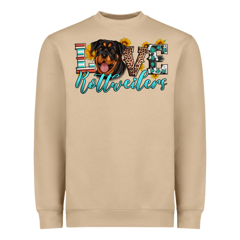 Love Rottweilers Heavyweight Sweatshirt by Artiststas | Teevron
