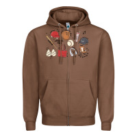 Chestnut baseball mom Zipper Hoodie - MaliasSmallBusiness