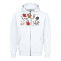 White baseball mom Zipper Hoodie - MaliasSmallBusiness