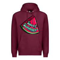 Burgundy sweet summer watermelon Premium Hoodie - NancyCooperArtShop