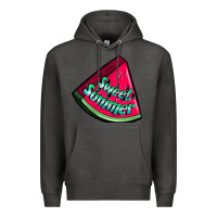 Charcoal Heather sweet summer watermelon Premium Hoodie - NancyCooperArtShop