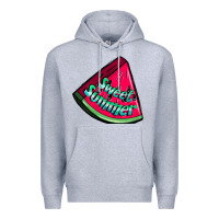 Heather Grey sweet summer watermelon Premium Hoodie - NancyCooperArtShop
