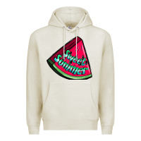 Oatmeal Heather sweet summer watermelon Premium Hoodie - NancyCooperArtShop