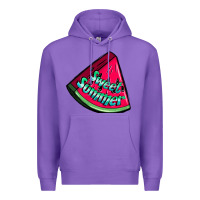 Purple sweet summer watermelon Premium Hoodie - NancyCooperArtShop