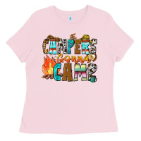 Bubblegum Pink campers gonna camp Ladies Tee - Zillion Design Studio