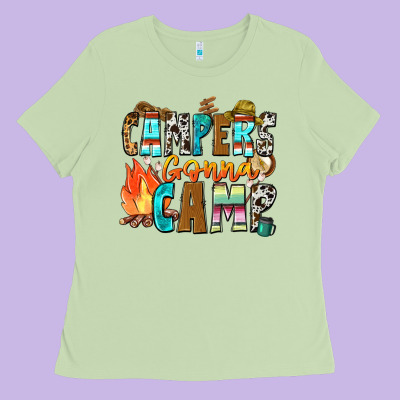 Campers Gonna Camp Ladies Tee Designed By Zillion Design Studio