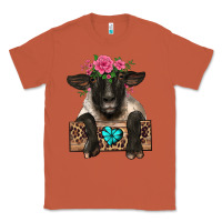 Copper suffolk ewe peeking with floral headdress Classic Tee - BarkalooDesign