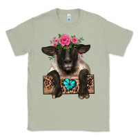 Matcha suffolk ewe peeking with floral headdress Classic Tee - BarkalooDesign