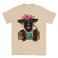 Mushroom suffolk ewe peeking with floral headdress Classic Tee - BarkalooDesign