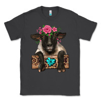 Smoke suffolk ewe peeking with floral headdress Classic Tee - BarkalooDesign