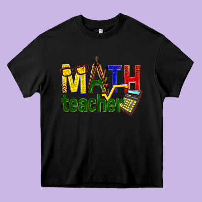 Math Teacher Heavy Core Tee Designed By Texasbilliewilder