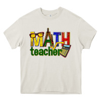Cream math teacher Heavy Core Tee - texasbilliewilder